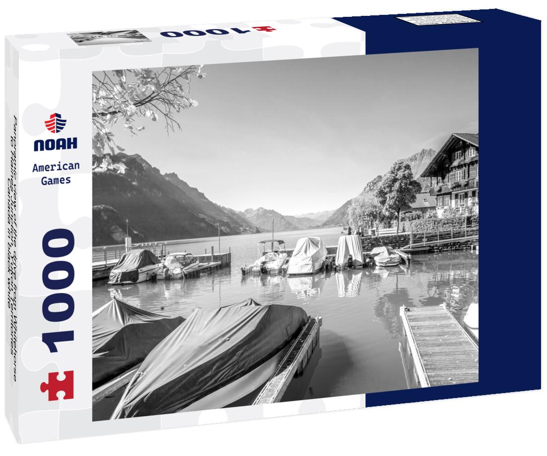 Noah Jigsaw Puzzle Panoramic view of the drive from Whitehorse to Haines Junction, Yukon Territories, Canada in black white 1000 pieces