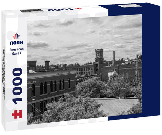 Noah Jigsaw Puzzle Cherry blossoms in Japanese garden in Hirosaki, Aomori in black white 1000 pieces