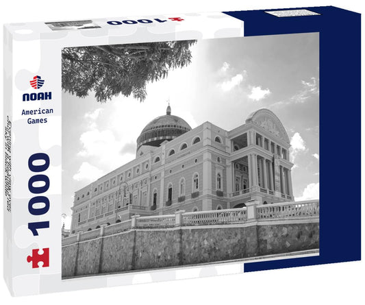 Noah Jigsaw Puzzle Evening with view over chur with a beautiful red sky in black white 1000 pieces