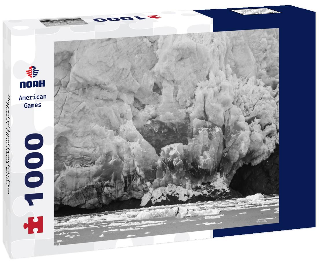 Noah Jigsaw Puzzle Sunset at local beach in Ewa Beach, HI in black white 1000 pieces