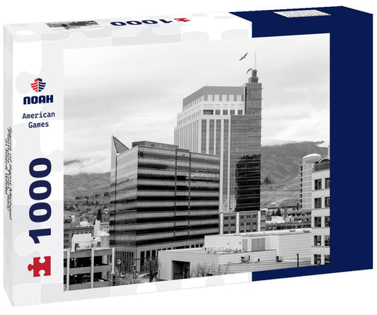 Noah Jigsaw Puzzle Sacra of Saint Michael, Piemont, Turin, Italy in black white 1000 pieces