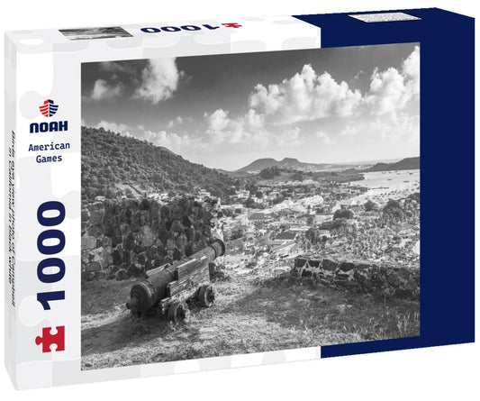 Noah Jigsaw Puzzle Birds eye view photo of Campbell in California in black white 1000 pieces