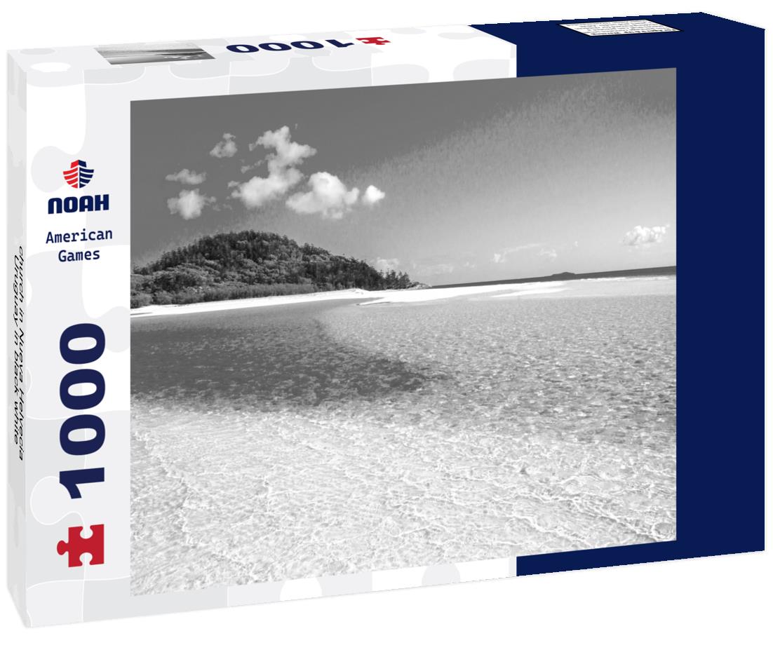 Noah Jigsaw Puzzle church in Nueva Helvecia, Uruguay in black white 1000 pieces