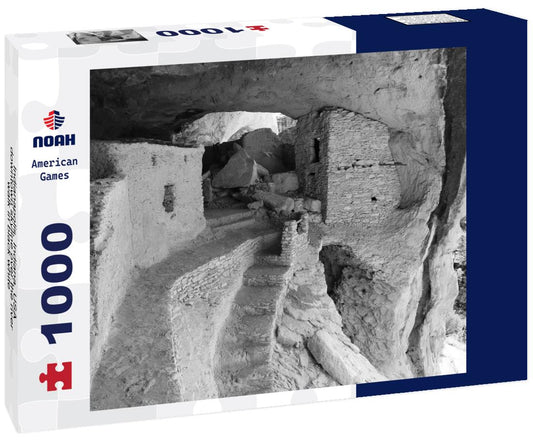 Noah Jigsaw Puzzle Indianapolis, Indiana, USA downtown skyline over the river walk in black white 1000 pieces