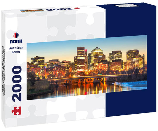 Noah Jigsaw Puzzle Rosslyn, Arlington, Virginia, USA downtown city skyline at dusk on the Potomac River panorama 2000 pieces