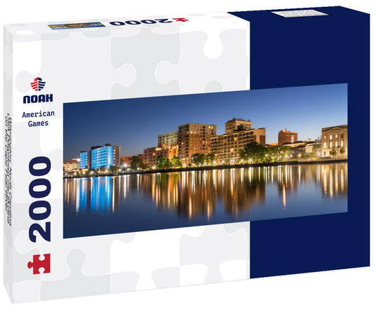 Noah Jigsaw Puzzle Wilmington, North Carolina, USA Downtown city skyline on the Cape Fear River at night panorama 2000 pieces