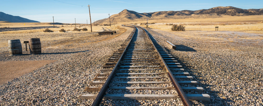 The Historic Train Tracks and Rails at Golden Spike National Historic Site, Utah, USA 2000pc Panoramic Puzzle
