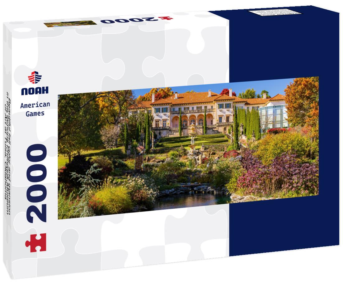 Noah Jigsaw Puzzle Beautiful fall color and mansion in the famous Philbrook Museum of Art at Tulsa, Oklahoma panorama 2000 pieces