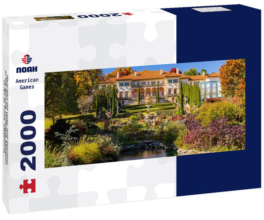 Noah Jigsaw Puzzle Beautiful fall color and mansion in the famous Philbrook Museum of Art at Tulsa, Oklahoma panorama 2000 pieces