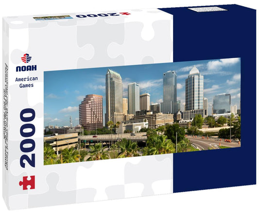 Noah Jigsaw Puzzle Downtown city skyline view of Tampa Florida USA looking over the freeway and the Riverwalk panorama 2000 pieces
