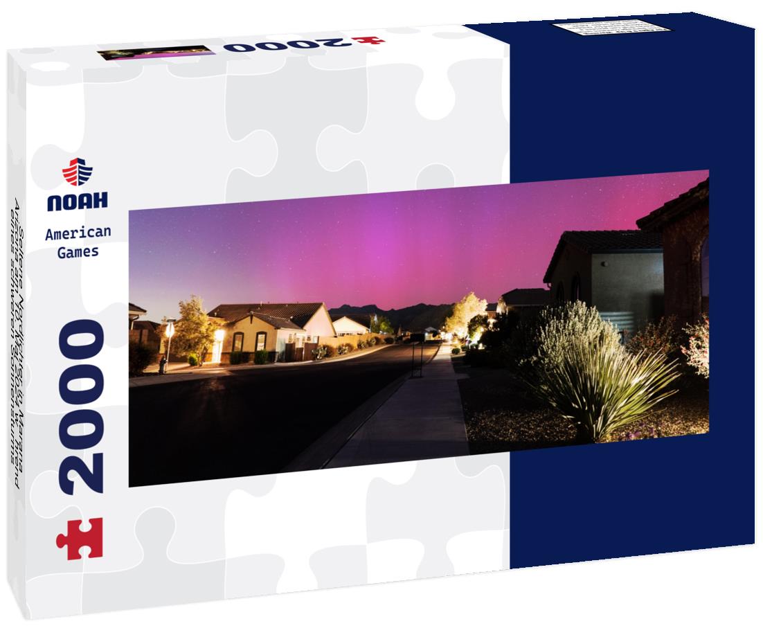 Seltene Nordlichter in Marana, Arizona am 10. Mai 2024 während eines schweren Sonnensturms 2000pc Panoramic Puzzle