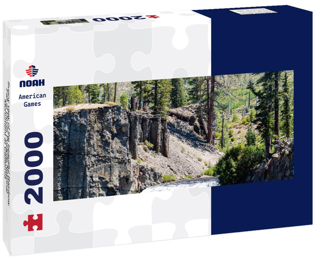 Sunny view of the beautiful Rainbow Fall of Devils Postpile National Monument at California 2000pc Panoramic Puzzle