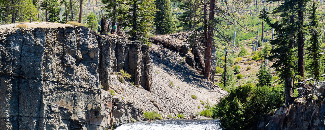 Sunny view of the beautiful Rainbow Fall of Devils Postpile National Monument at California 2000pc Panoramic Puzzle