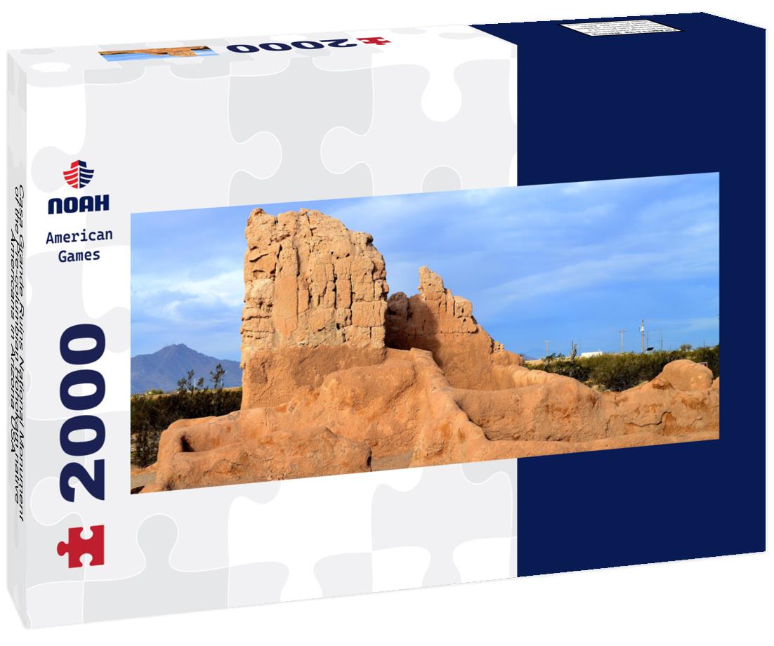 Casa Grande Ruins National Monument of the Pre-columbian Hohokam native Americans in Arizona USA 2000pc Panoramic Puzzle