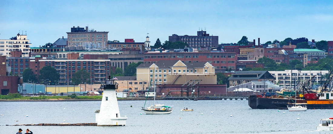 Noah Jigsaw Puzzle Breakwater Entrance Lightouse New Bedford Harbor Sailboats Buzzards Bay Massachusetts United States panorama 2000 pieces