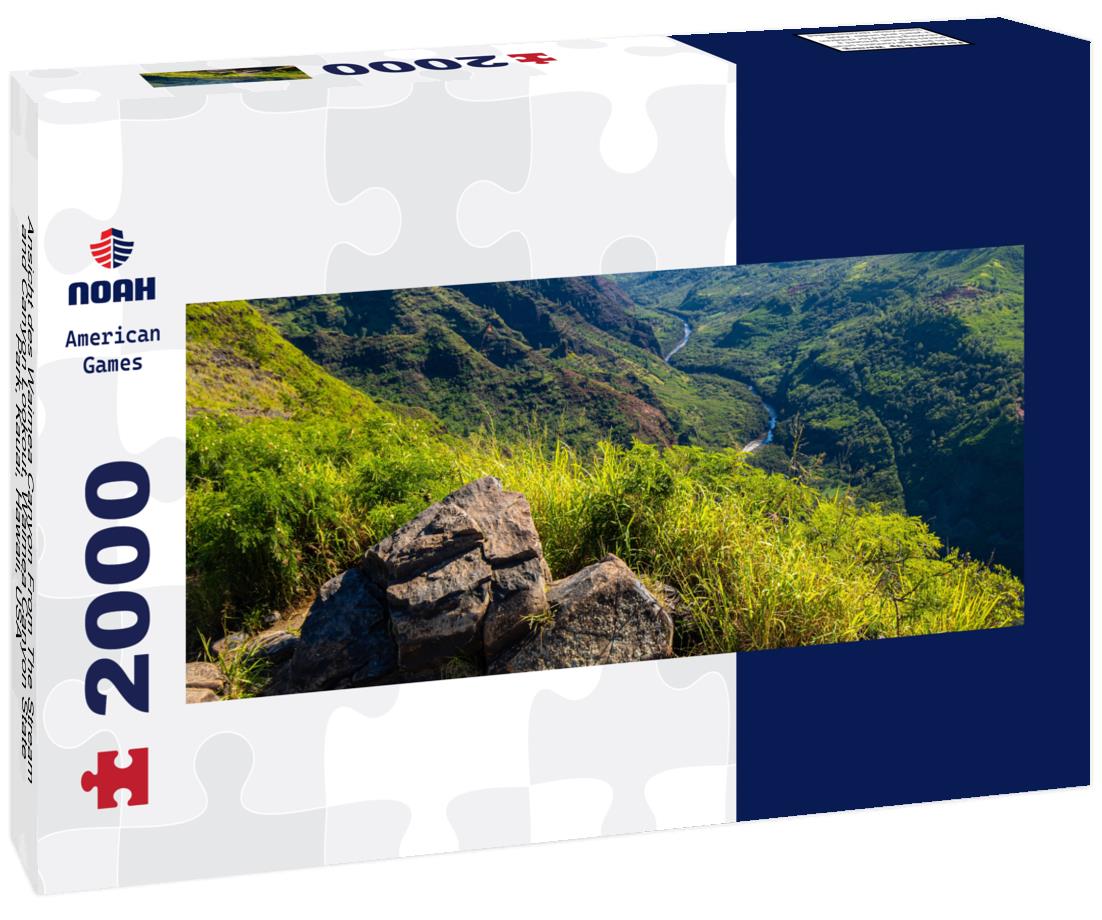 Ansicht des Waimea Canyon From The Stream and Canyon Lookout, Waimea Canyon State Park, Kauai, Hawaii, USA 2000pc Panoramic Puzzle