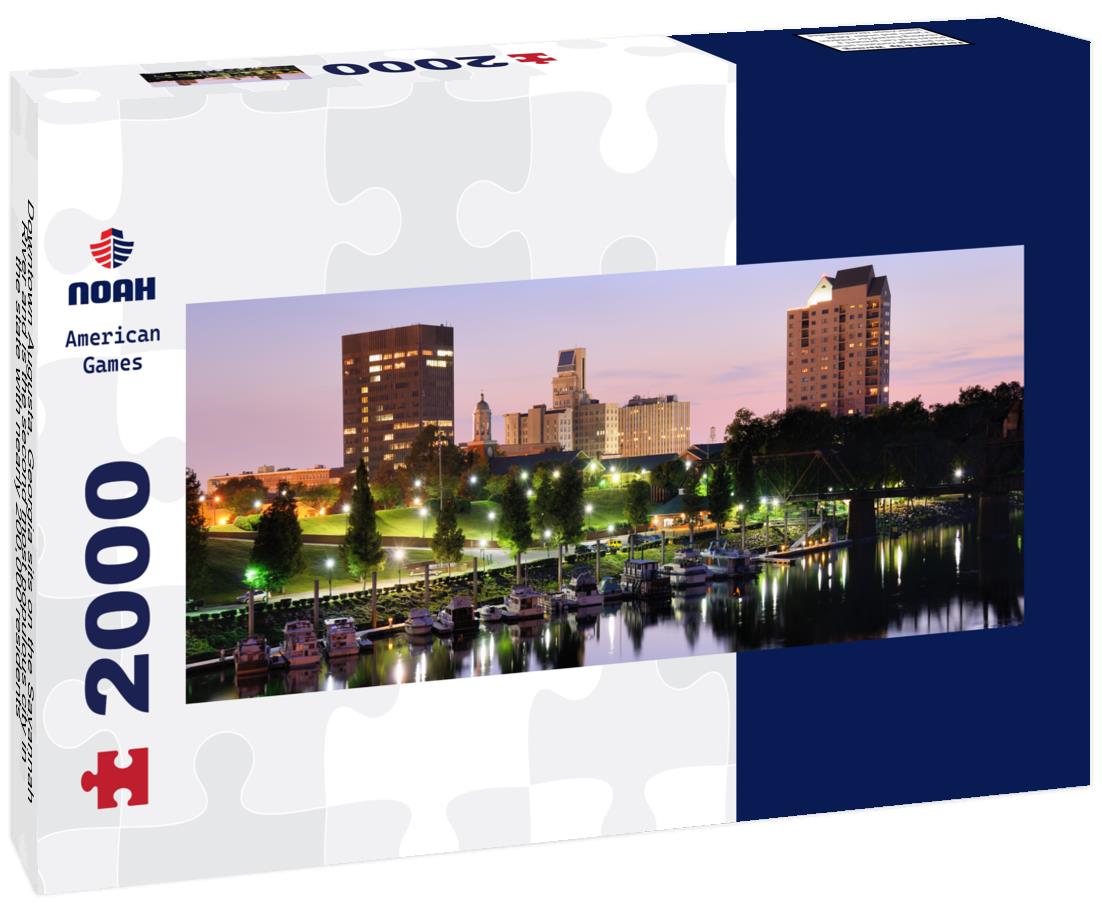 Downtown Augusta, Georgia sits on the Savannah River and is the second most populous city in the state with nearly 200,000 residents 2000pc Panoramic Puzzle