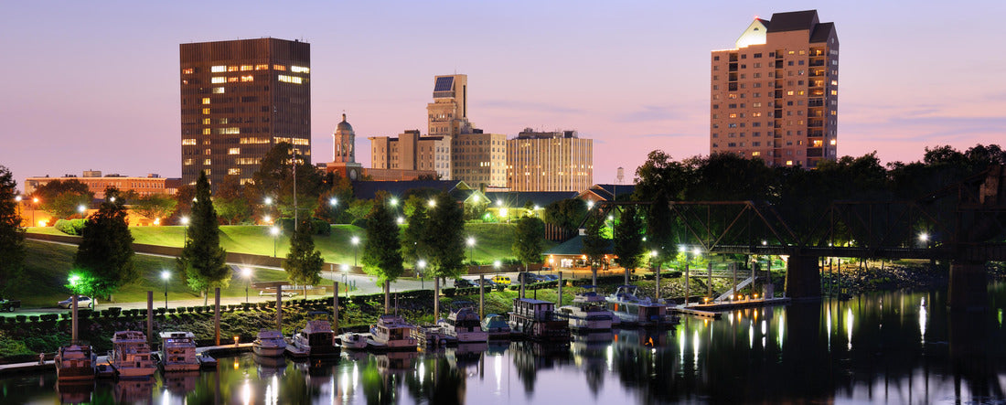 Downtown Augusta, Georgia sits on the Savannah River and is the second most populous city in the state with nearly 200,000 residents 2000pc Panoramic Puzzle