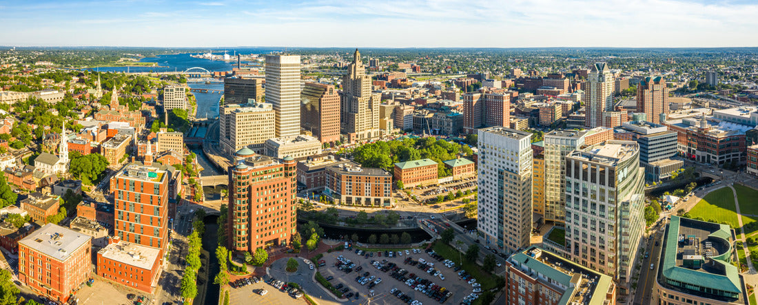 Aerial  Providence skyline, Rhode Island 2000pc Panoramic Puzzle