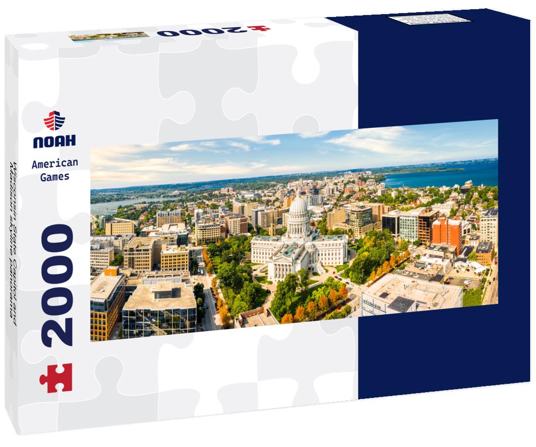 Wisconsin State Capitol and Madison skyline 2000pc Panoramic Puzzle