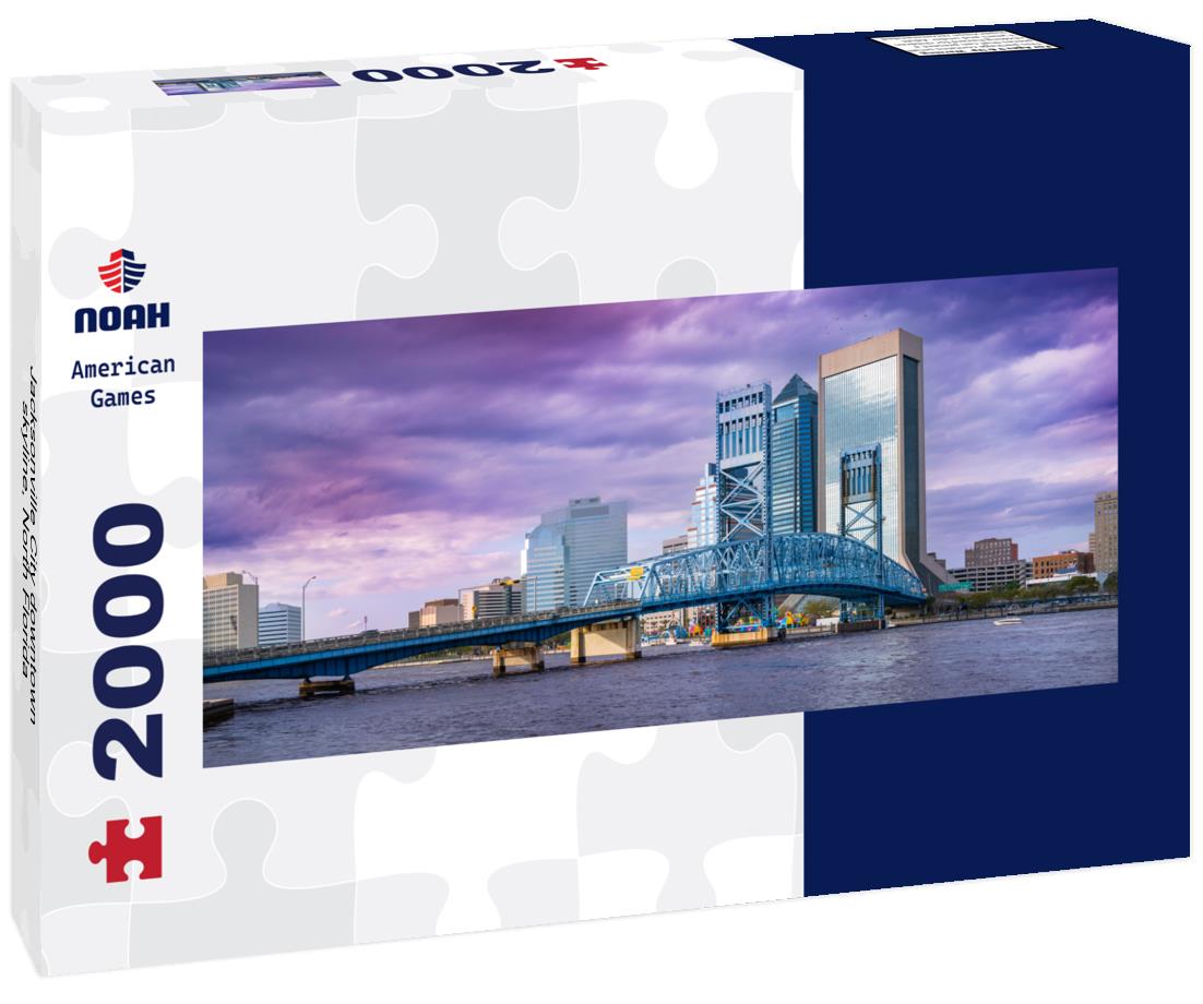 Jacksonville City downtown skyline, North Florida 2000pc Panoramic Puzzle