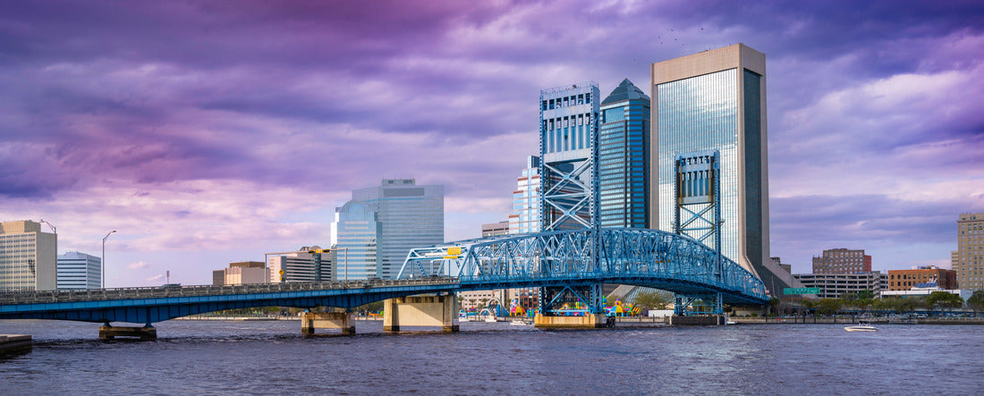 Jacksonville City downtown skyline, North Florida 2000pc Panoramic Puzzle