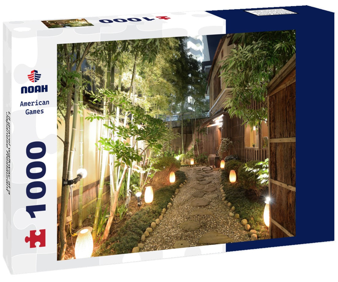 Noah Jigsaw Puzzle Lit gravel walkway at a Japanese Restaurant 1000 pieces