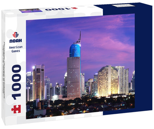 Noah Jigsaw Puzzle Panoramic cityscape of Indonesia capital city Jakarta at sunset 1000 pieces