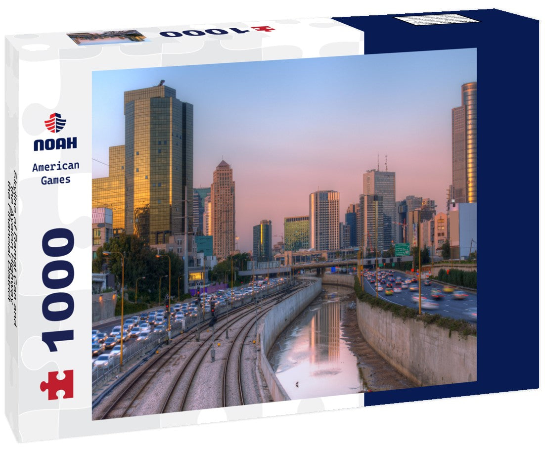 Noah Jigsaw Puzzle Skyline of Ramat Gan and the Ayalon Highway, the Financial District near Tel Aviv, Israel 1000 pieces