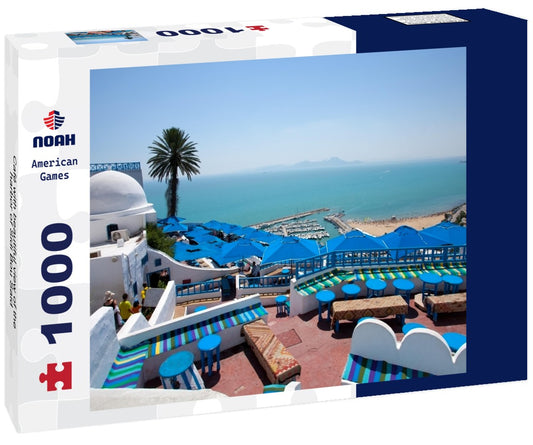 Noah Jigsaw Puzzle Café with beautiful view of the harbor of Sidi Bou Said 1000 pieces