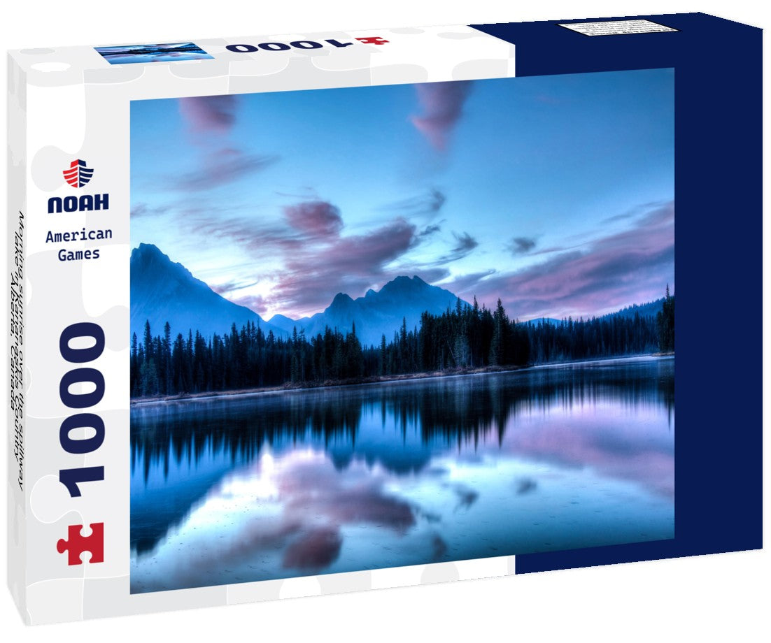 Noah Jigsaw Puzzle Morning sunrise over the spillway lake in Kananaskis Country, Alberta, Canada 1000 pieces