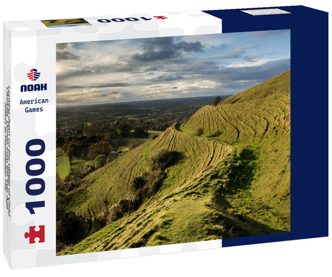 Noah Jigsaw Puzzle Looking down on the village of Child Okeford, Dorset from the Iron Age hillfort at Hambledon Hill 1000 pieces