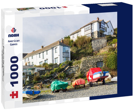 Noah Jigsaw Puzzle Boats on the shingle beach at Porthallow Cornwall England UK 1000 pieces
