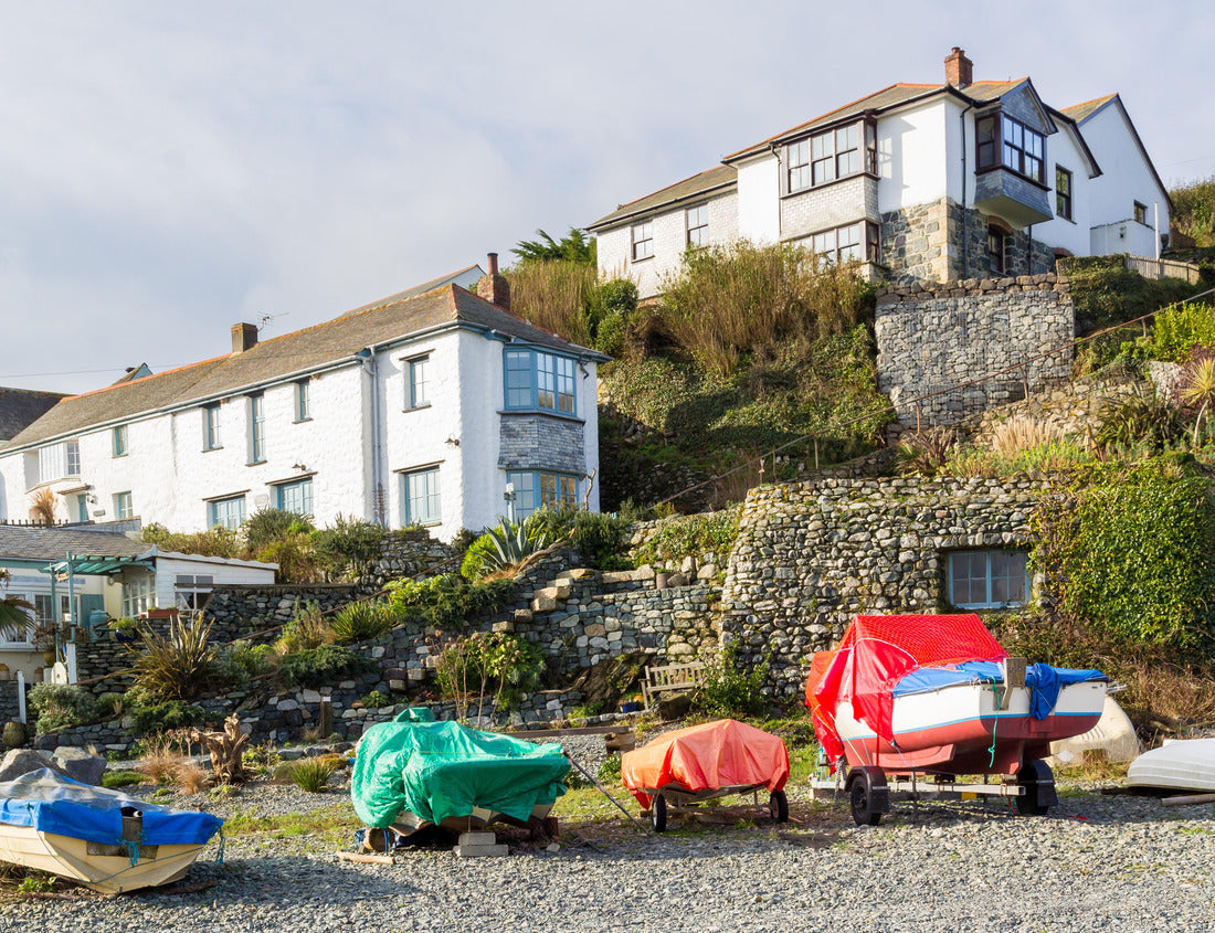 Noah Jigsaw Puzzle Boats on the shingle beach at Porthallow Cornwall England UK 1000 pieces