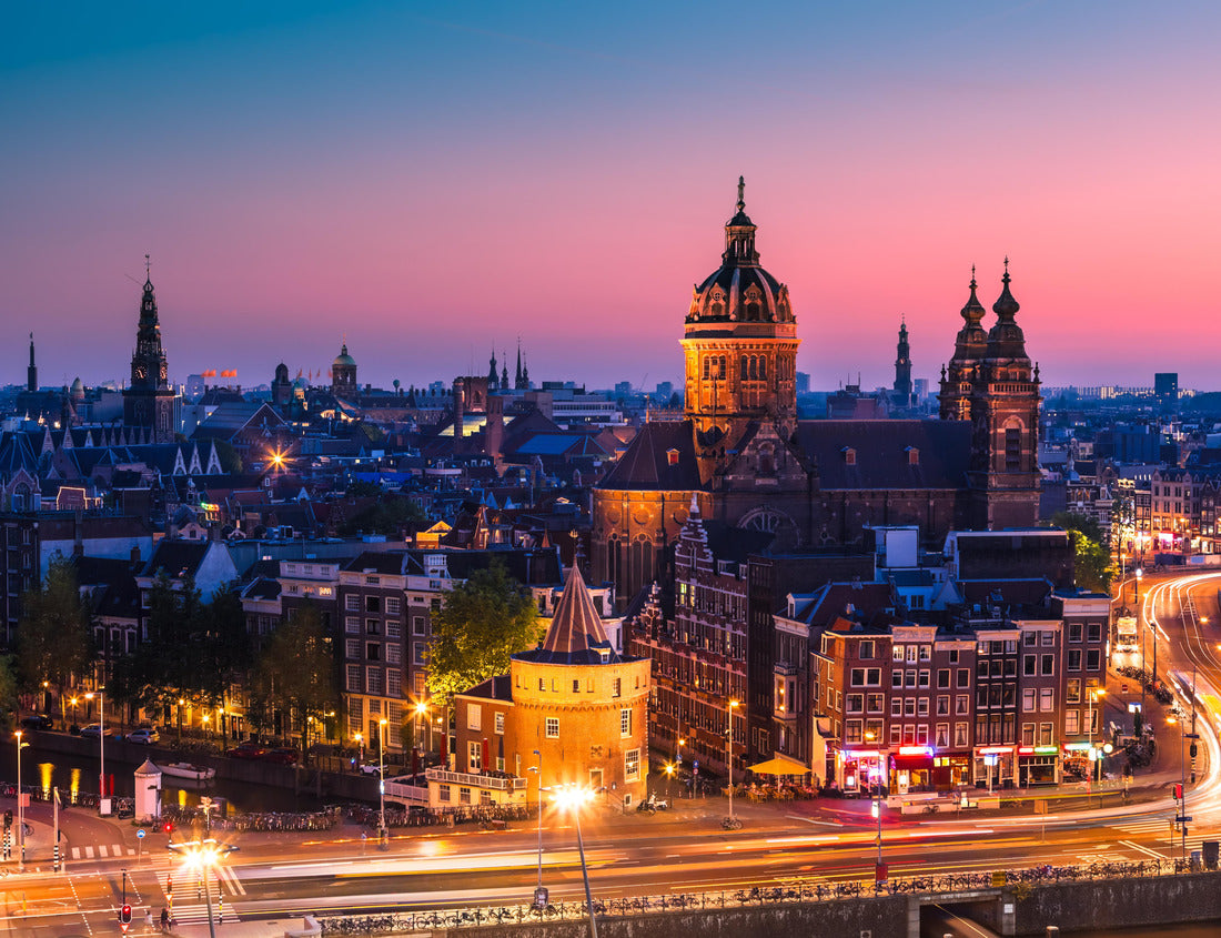 Noah Jigsaw Puzzle Amsterdam skyline just after sunset (Netherlands) 1000 pieces