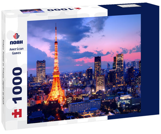 Noah Jigsaw Puzzle Tokyo Tower in Tokyo, Japan at dusk 1000 pieces