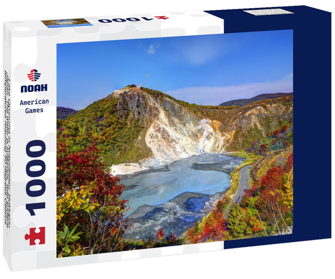 Noah Jigsaw Puzzle Lake Oyunuma in Noboribetsu, Hokkaido, Japan. The water is sulfurous, with surface temperatures reaching 50 degrees Celsius 1000 pieces