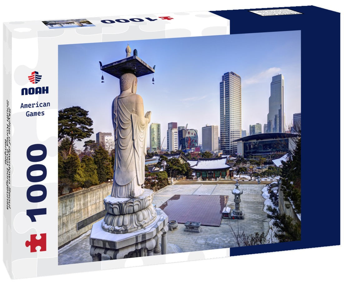 Noah Jigsaw Puzzle Skyline of downtown Seoul, South Korea from bongeunsa temple 1000 pieces