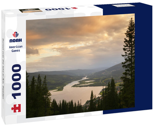 Noah Jigsaw Puzzle Sunset over the lake in Åre, Sweden 1000 pieces