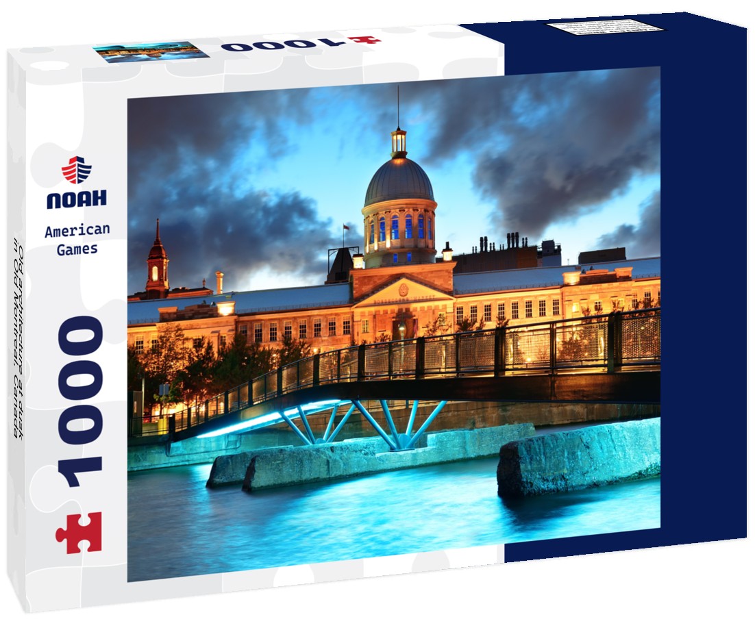 Noah Jigsaw Puzzle Old architecture at dusk in Old Montreal, Canada 1000 pieces