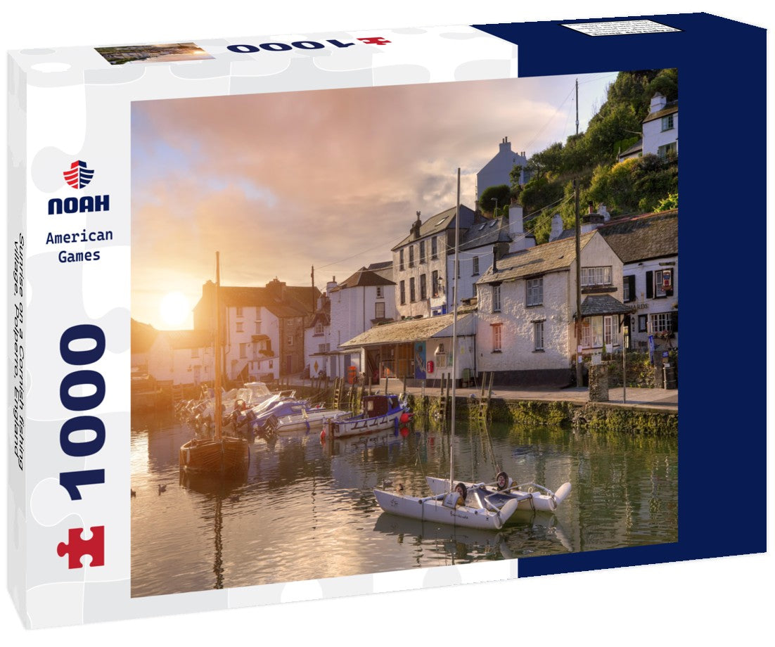 Noah Jigsaw Puzzle Sunrise on a Cornish fishing village, Polperro, England 1000 pieces