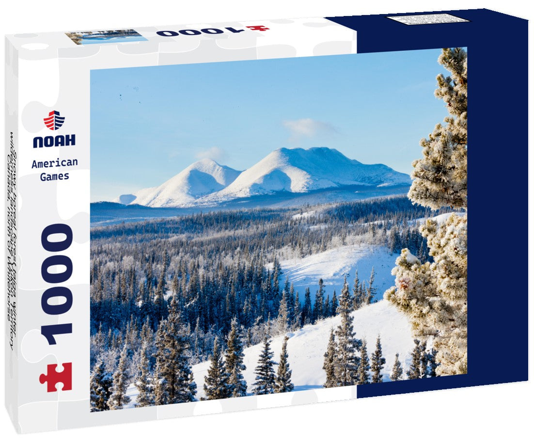 Noah Jigsaw Puzzle Snowy boreal forest taiga winter wilderness landscape Yukon Territory, Canada, north of Whitehorse 1000 pieces