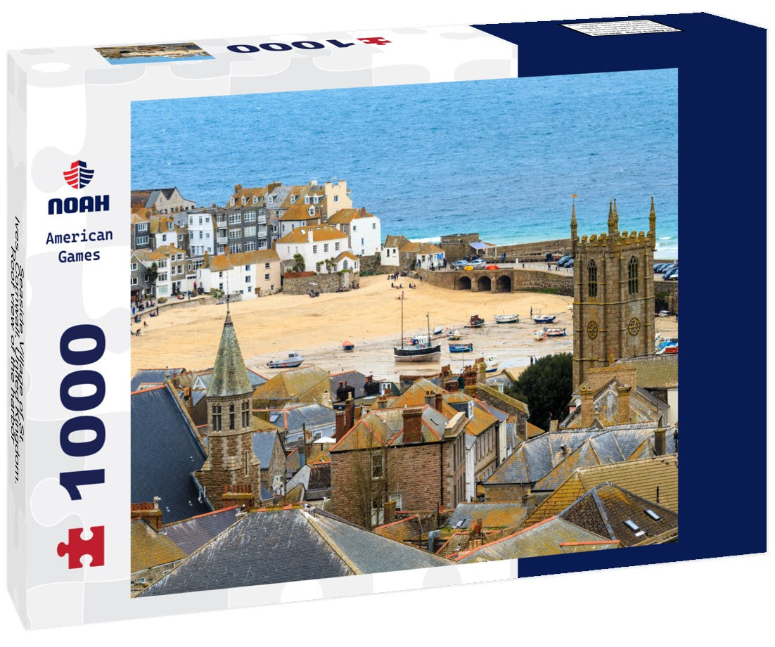 Noah Jigsaw Puzzle Seaside Village of St. Ives, Cornwall, United Kingdom. Roof view of the harbor 1000 pieces
