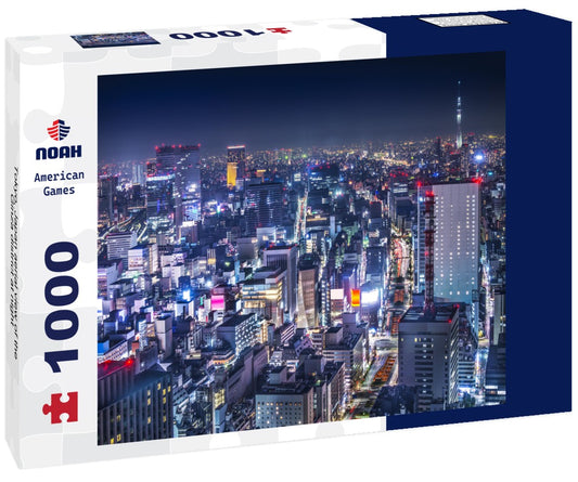 Noah Jigsaw Puzzle Tokyo, Japan aerial view of the Ginza district at night 1000 pieces