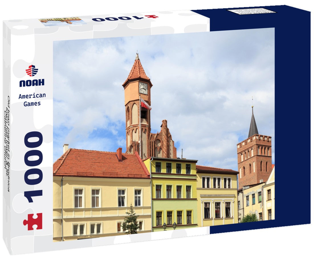 Noah Jigsaw Puzzle Old town market in Brodnica, town hall tower & St. Catherine church 1000 pieces