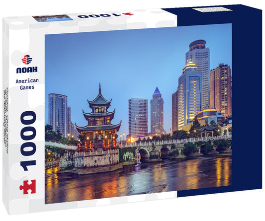 Noah Jigsaw Puzzle Guiyang, China skyline at Jiaxiu Pavilion on the Nanming River 1000 pieces