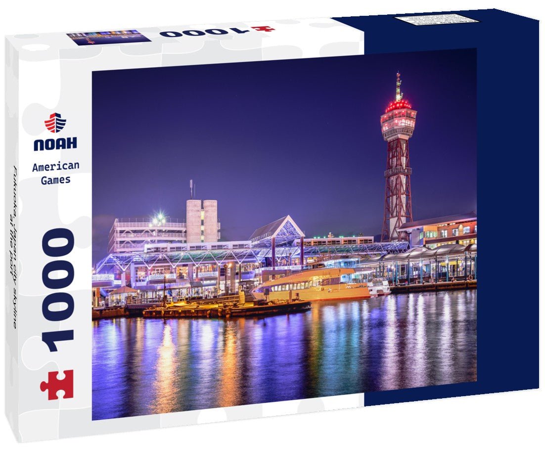 Noah Jigsaw Puzzle Fukuoka, Japan city skyline at the port 1000 pieces