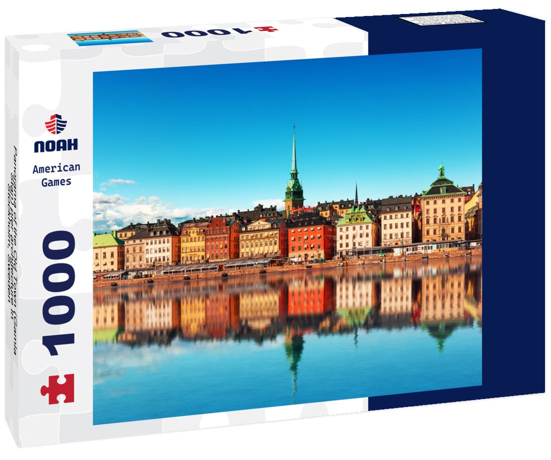 Noah Jigsaw Puzzle Panorama of the Old Town (Gamla Stan) pier architecture in Stockholm, Sweden 1000 pieces