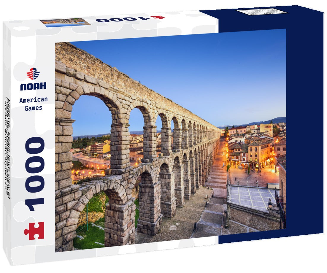 Noah Jigsaw Puzzle Segovia, Spain town view at Plaza del Azoguejo and the ancient Roman aqueduct 1000 pieces