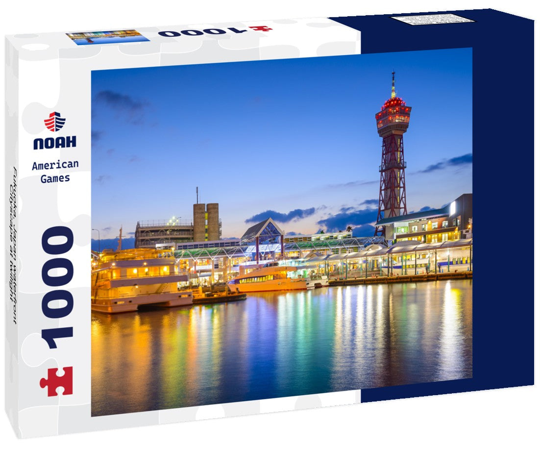 Noah Jigsaw Puzzle Fukuoka, Japan waterfront Cityscape at twilight 1000 pieces